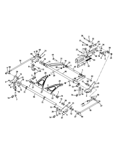 Deck Lift Assembly Diagram and Parts List for S7237-KW LP-53AP8DU8750-999cc Cub Cadet Lawn Tractor